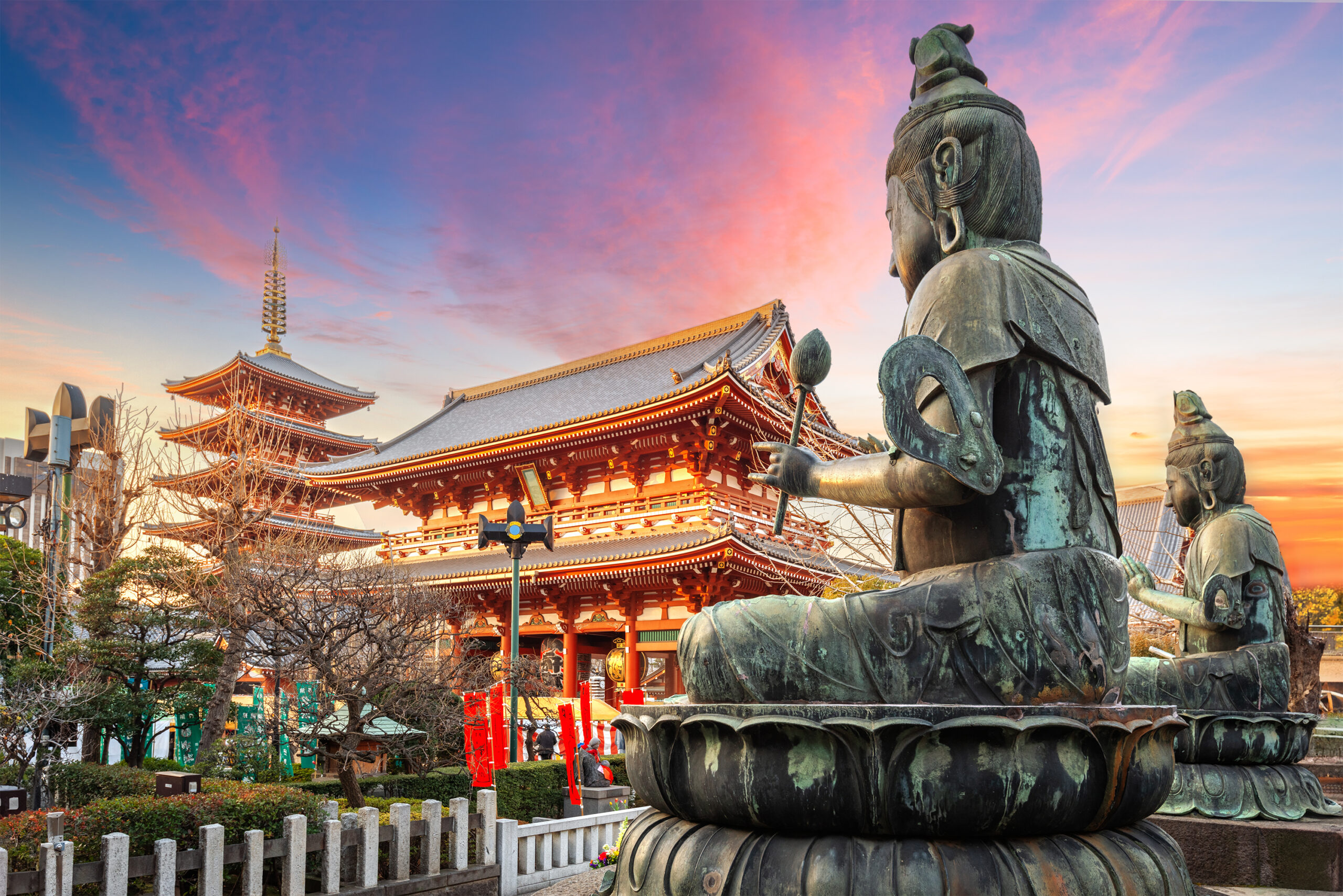 Sensoji Temple in Asakusa, Tokyo, Japan Sensoji Temple in Asakusa, Tokyo, Japan at dusk.